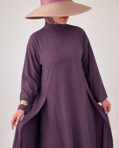 Ensemble TAHARA Prune Sultane, silhouette longue